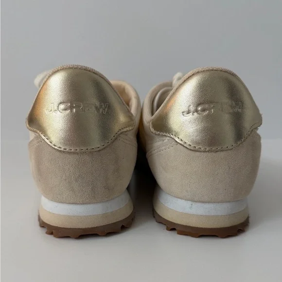 J. Crew Women's Trainers in “Metallic” Cream and Clay/Gray Color, Size 9 - Picture 7 of 10